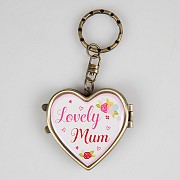 Lovely Mum Heart Shaped Locket Key Ring