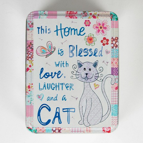 This Home Is Blessed With A Cat Storage Tin