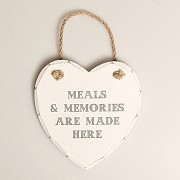 Meals and Memories Heart Plaque