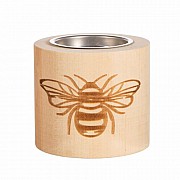 Wooden Bee Tealight with Beeswax Tealight candles