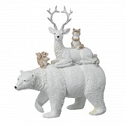 White Polar Bear With Animals ornament